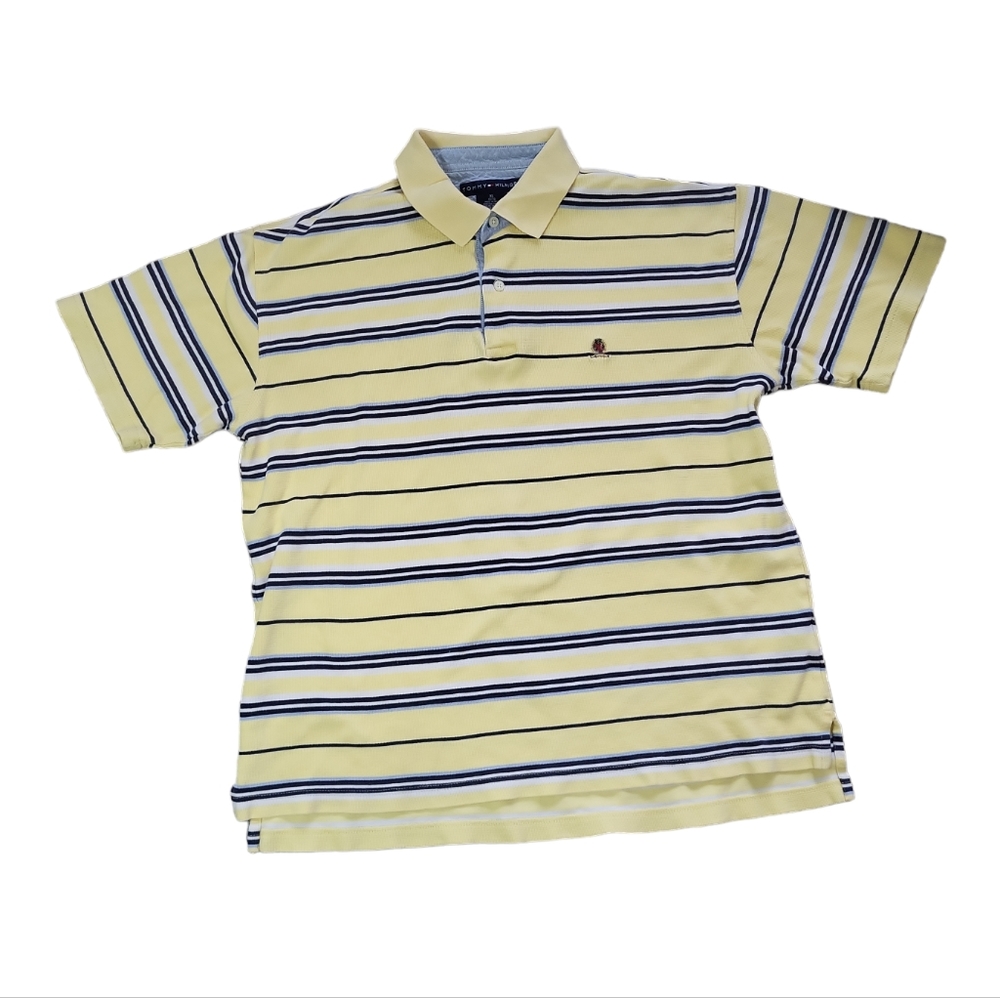 Tommy Hilfiger men's stripped short sleeve casual polo shirt, XL